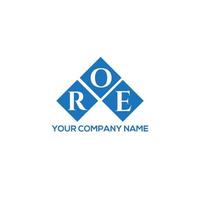 ROE creative initials letter logo concept. ROE letter design.ROE letter logo design on WHITE background. ROE creative initials letter logo concept. ROE letter design. vector