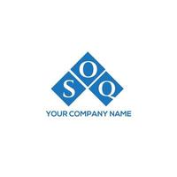 SOQ letter logo design on WHITE background. SOQ creative initials letter logo concept. SOQ letter design. vector