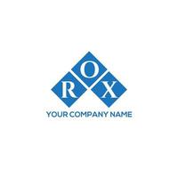 ROX letter logo design on WHITE background. ROX creative initials letter logo concept. ROX letter design. vector