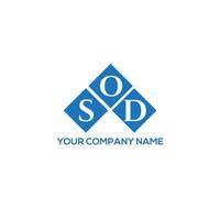 SOD letter logo design on WHITE background. SOD creative initials letter logo concept. SOD letter design. vector