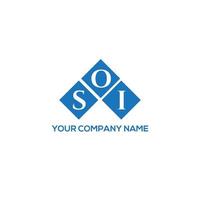 SOI letter logo design on WHITE background. SOI creative initials letter logo concept. SOI letter design. vector