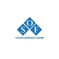 SOF letter logo design on WHITE background. SOF creative initials letter logo concept. SOF letter design. vector