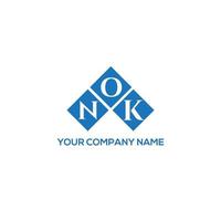 diseño de logotipo de letra qnk sobre fondo blanco. concepto de logotipo de letra de iniciales creativas qnk. diseño de letras qnk. vector