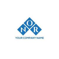 NOR letter logo design on WHITE background. NOR creative initials letter logo concept. NOR letter design. vector