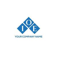 IOE letter logo design on WHITE background. IOE creative initials letter logo concept. IOE letter design. vector