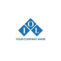 IOL letter logo design on WHITE background. IOL creative initials letter logo concept. IOL letter design. vector