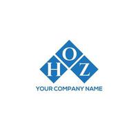HOZ letter logo design on WHITE background. HOZ creative initials letter logo concept. HOZ letter design. vector