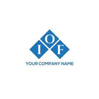 IOF letter logo design on WHITE background. IOF creative initials letter logo concept. IOF letter design. vector