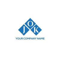 JOK letter logo design on WHITE background. JOK creative initials letter logo concept. JOK letter design. vector