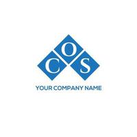 COS letter logo design on WHITE background. COS creative initials letter logo concept. COS letter design. vector