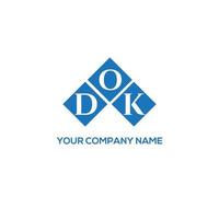 DOK letter logo design on WHITE background. DOK creative initials letter logo concept. DOK letter design. vector