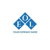 EOL letter logo design on WHITE background. EOL creative initials letter logo concept. EOL letter design. vector