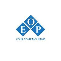 EOP creative initials letter logo concept. EOP letter design.EOP letter logo design on WHITE background. EOP creative initials letter logo concept. EOP letter design. vector