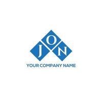 JON letter logo design on WHITE background. JON creative initials letter logo concept. JON letter design. vector