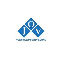 diseño de logotipo de letra jov sobre fondo blanco. concepto creativo del logotipo de la letra de las iniciales jov. diseño de letras jov. vector