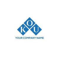 KOU letter logo design on WHITE background. KOU creative initials letter logo concept. KOU letter design. vector