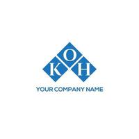 diseño del logotipo de la letra koh sobre fondo blanco. concepto de logotipo de letra de iniciales creativas de koh. diseño de letras ko. vector