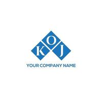 KOJ letter logo design on WHITE background. KOJ creative initials letter logo concept. KOJ letter design. vector