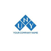 UNY letter logo design on WHITE background. UNY creative initials letter logo concept. UNY letter design. vector