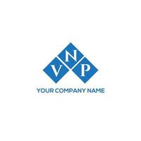 diseño de logotipo de letra vnp sobre fondo blanco. concepto de logotipo de letra de iniciales creativas vnp. diseño de carta vnp. vector