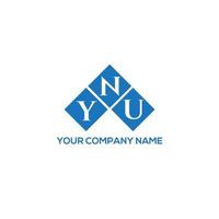 YNU letter logo design on WHITE background. YNU creative initials letter logo concept. YNU letter design. vector