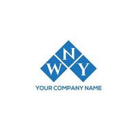 diseño de logotipo de letra wny sobre fondo blanco. concepto creativo del logotipo de la letra de las iniciales. diseño de letra wny. vector