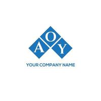 AOY creative initials letter logo concept. AOY letter design.AOY letter logo design on WHITE background. AOY creative initials letter logo concept. AOY letter design. vector