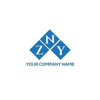 diseño de logotipo de letra zny sobre fondo blanco. concepto de logotipo de letra inicial creativa zny. diseño de letras zny. vector