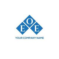 diseño del logotipo de la letra eoe sobre fondo blanco. concepto de logotipo de letra de iniciales creativas de eoe. diseño de letras eoe. vector