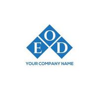 EOD letter logo design on WHITE background. EOD creative initials letter logo concept. EOD letter design. vector