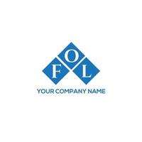 FOL letter logo design on WHITE background. FOL creative initials letter logo concept. FOL letter design. vector