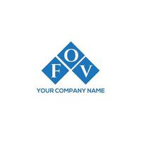 FOV letter logo design on WHITE background. FOV creative initials letter logo concept. FOV letter design. vector