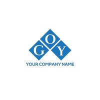 GOY letter logo design on WHITE background. GOY creative initials letter logo concept. GOY letter design. vector