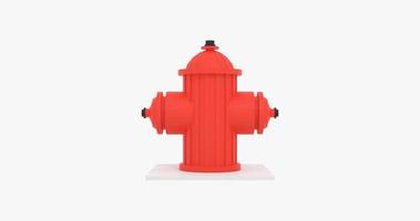 3D Render Hydrant Front View photo