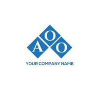 AOO letter logo design on WHITE background. AOO creative initials letter logo concept. AOO letter design. vector