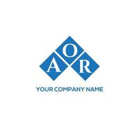 AOR letter logo design on WHITE background. AOR creative initials letter logo concept. AOR letter design. vector