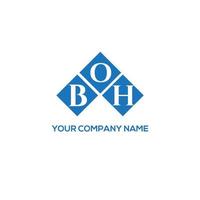 BOH letter logo design on WHITE background. BOH creative initials letter logo concept. BOH letter design. vector
