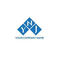 YNJ letter logo design on WHITE background. YNJ creative initials letter logo concept. YNJ letter design. vector