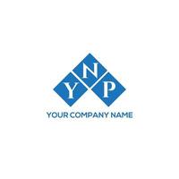 YNP letter logo design on WHITE background. YNP creative initials letter logo concept. YNP letter design. vector