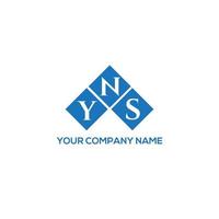 YNS letter logo design on WHITE background. YNS creative initials letter logo concept. YNS letter design. vector