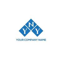 YNY letter logo design on WHITE background. YNY creative initials letter logo concept. YNY letter design. vector