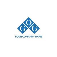 GOG letter logo design on WHITE background. GOG creative initials letter logo concept. GOG letter design. vector