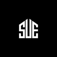 diseño del logotipo de la letra sue sobre fondo negro. sue creative iniciales carta logo concepto. demandar diseño de carta. vector