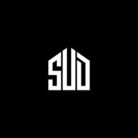 diseño de logotipo de letra sud sobre fondo negro. sud creative iniciales carta logo concepto. diseño de letra sud. vector