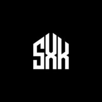 SXK letter logo design on BLACK background. SXK creative initials letter logo concept. SXK letter design. vector