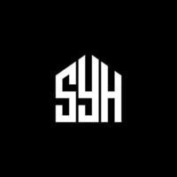 diseño del logotipo de la letra syh sobre fondo negro. concepto de logotipo de letra de iniciales creativas syh. diseño de letras syh. vector