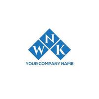 WNK letter logo design on WHITE background. WNK creative initials letter logo concept. WNK letter design. vector