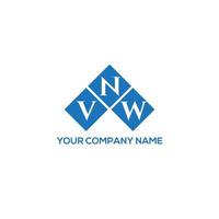 VNW letter logo design on WHITE background. VNW creative initials letter logo concept. VNW letter design. vector