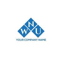 diseño de logotipo de letra wnu sobre fondo blanco. concepto de logotipo de letra de iniciales creativas wnu. diseño de letras wnu. vector