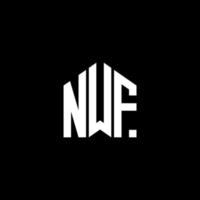 Diseño de letras nwf. Diseño de logotipo de letras nwf sobre fondo negro. concepto de logotipo de letra de iniciales creativas nwf. Diseño de letras nwf. Diseño de logotipo de letras nwf sobre fondo negro. norte vector